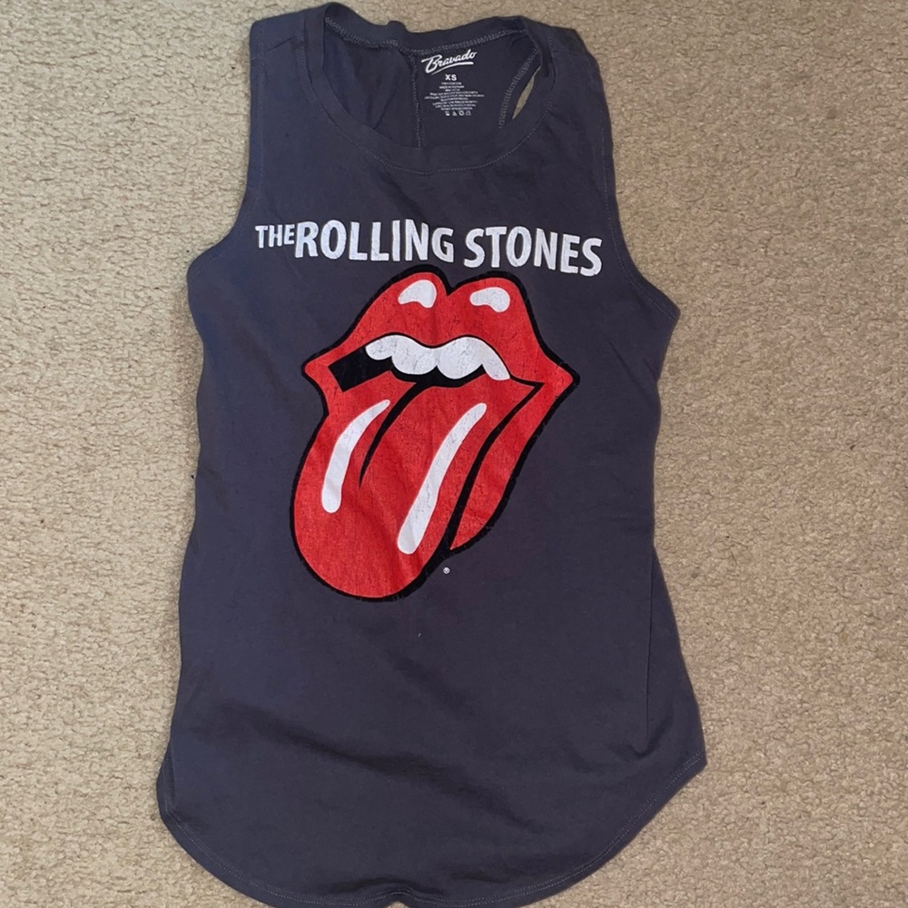 Bravado Rolling Stones Gray Tank Top